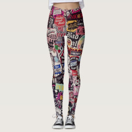 Leggings de cartazes