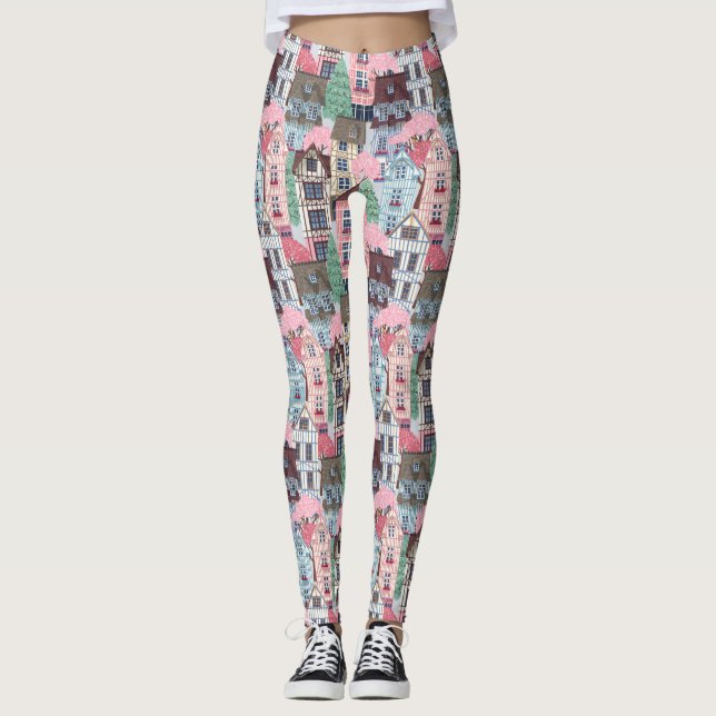Leggings de casas bonitas (Frente)