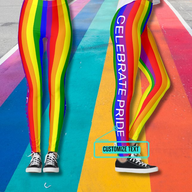 Leggings de Celebração de orgulho gay (Show your support for diversity in style with these leggings showing the colors of the Pride flag.)