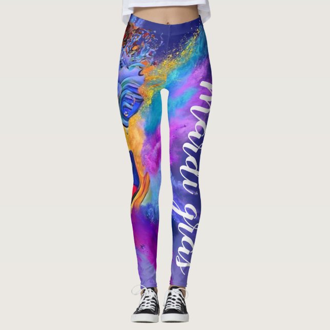 Leggings de Celebração do Mardi Gras (Frente)