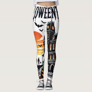 Leggings de Cena de Halloween Spooky