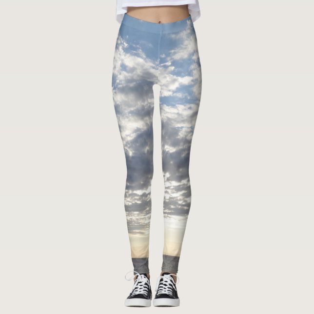 Leggings de céu e nuvens (Frente)