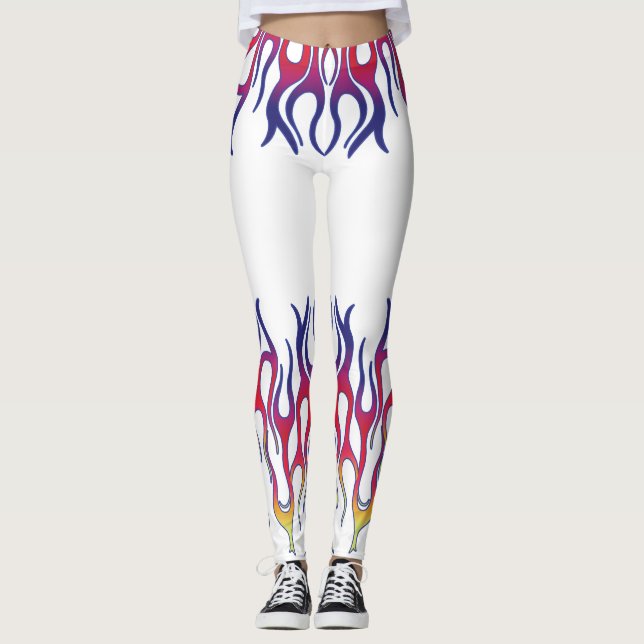 Leggings de chamas de dobramento (Frente)