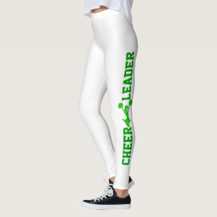 Leggings de Cheerleader Verde e Branco