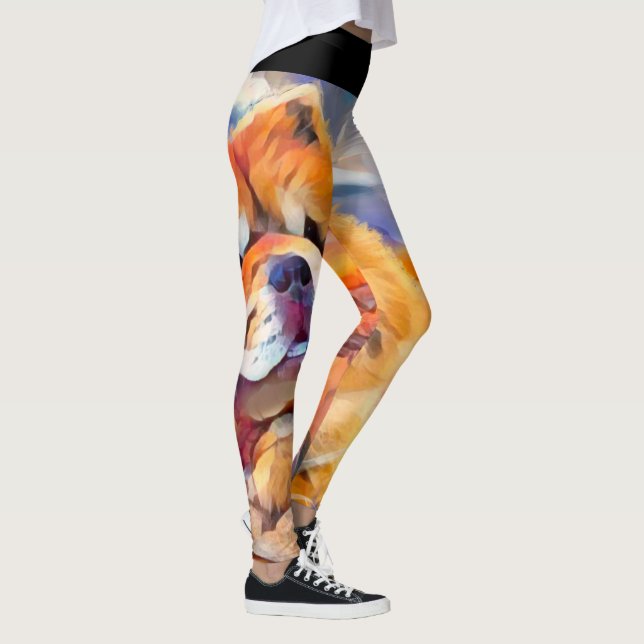 Leggings de cheio de guindaste de ouro (Direita)