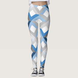 leggings de chevrons azuis