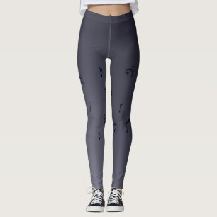 Leggings de Cinzas Musicais