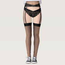 Leggings de Cobrir de Lingerie de Sissy Lace
