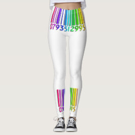 Leggings de código do Bar arco-íris