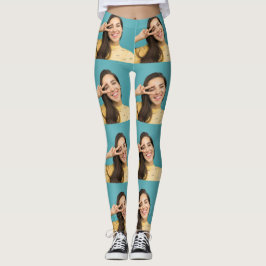 Leggings de colagem de fotos Impressão personaliza