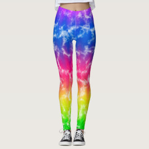Leggings de colchetes de gradiente vibrante