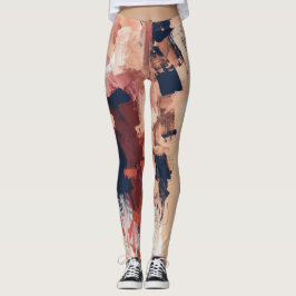 Leggings de combinação de padrão de abstrato