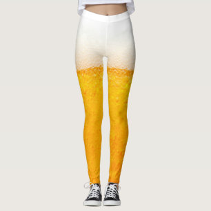 Leggings de comprimento de padrão de cerveja pers