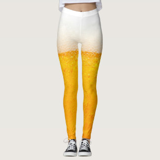 Leggings de comprimento de padrão de cerveja perso