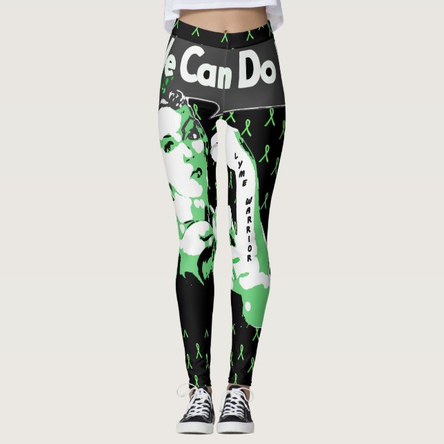 Leggings de Conscientização sobre Lyme 'Nós Podemo (Frente)