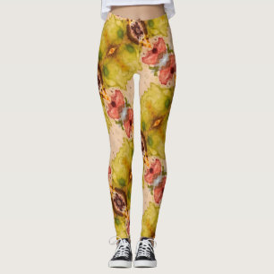 Leggings de cor aquosa em calças de Abstrato