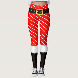 Leggings de cor vermelha de fantasia de Natal