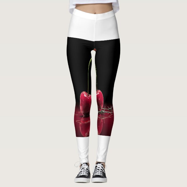 Leggings de coração de cereja 🍒 ❤️ (Frente)