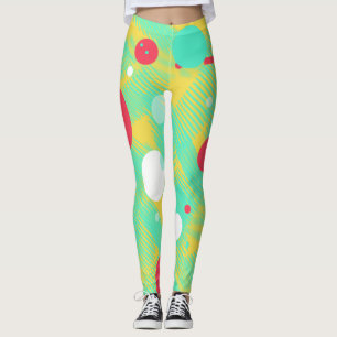 Leggings de cores brilhantes com vibrações posit