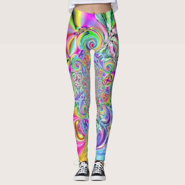 Leggings de cores loucas (Frente)