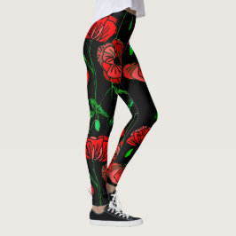 Leggings de cores personalizadas com arte de papoi