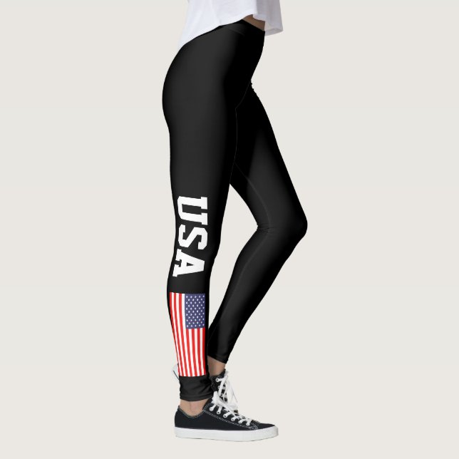 Leggings de cores personalizadas da bandeira ameri (Direita)