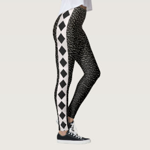 Leggings de couro em greve de diamante