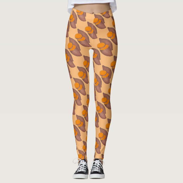 Leggings de Cozinhar de batata doce de laranja (Frente)