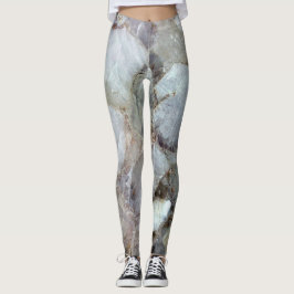 Leggings de cristal branco do quartz