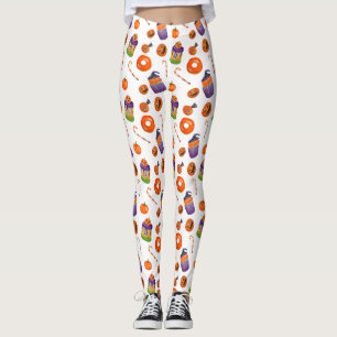 Leggings de Cupcake do Halloween Candy Festa de