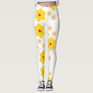  Leggings de Daffodils Primavera amarelas