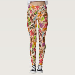 leggings de damascos boho outono