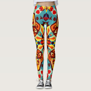 Leggings de decoração residencial vibrantes - Padr