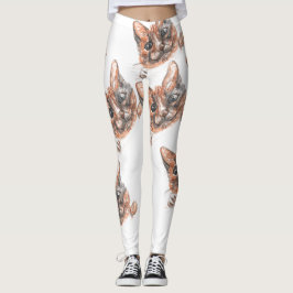 Leggings De Desenho De Gato Super Doces