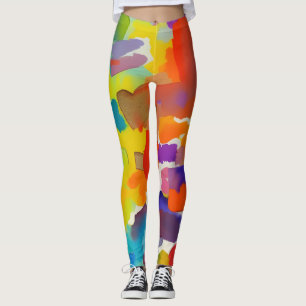 Leggings de design abstratas
