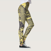 Leggings de design abstrato de vinheta