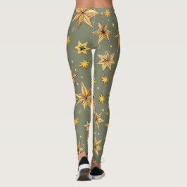 Leggings de Design Celestial Vintage