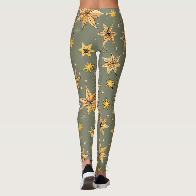 Leggings de Design Celestial Vintage (Verso)