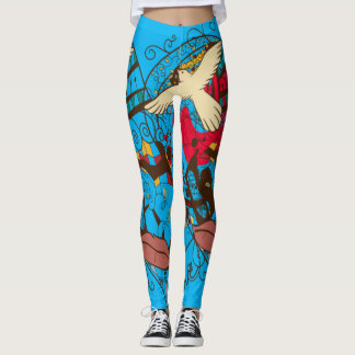 Leggings de Design de arte mista