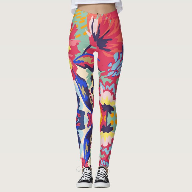 Leggings de Design Floral (Frente)