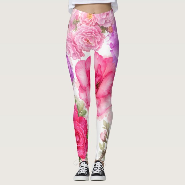 Leggings de Design Floral (Frente)