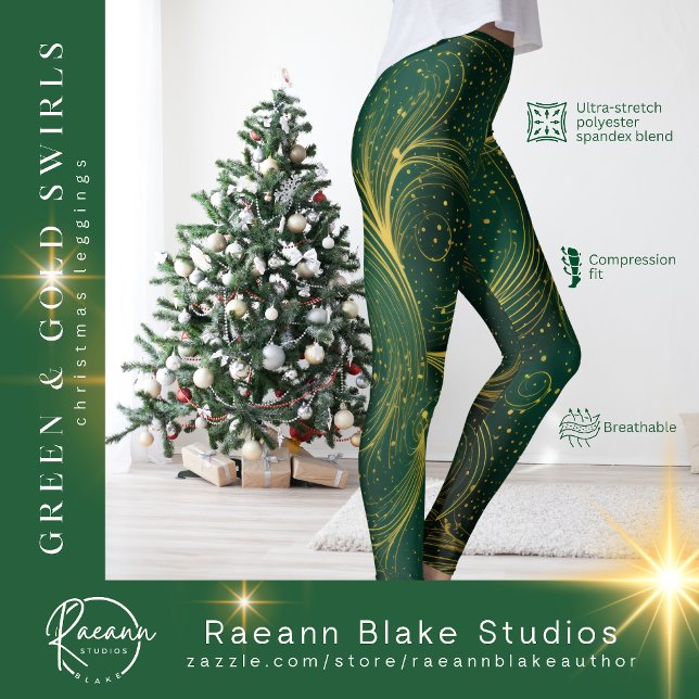Leggings de Design Natalino Festivo (Criador carregado)