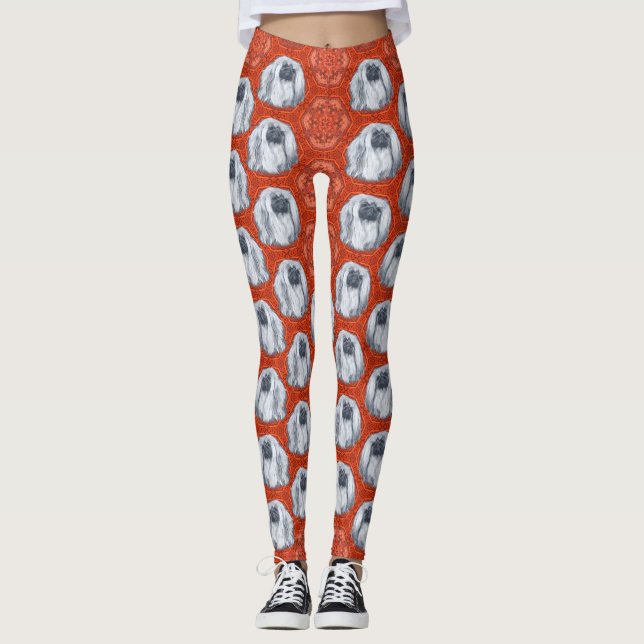 Leggings de Design Pekingese (Frente)