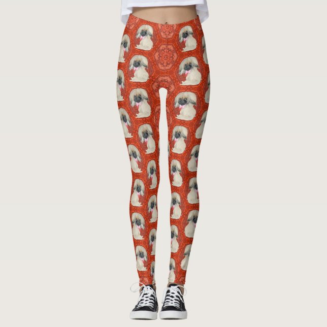 Leggings de Design Pekingese (Frente)