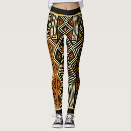 Leggings de designer africano Kuba