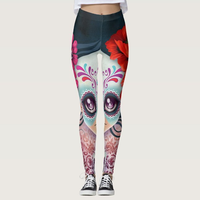 Leggings de Designer com Padrão Legal (Frente)