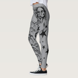 Leggings de Designer Inclinação Mão