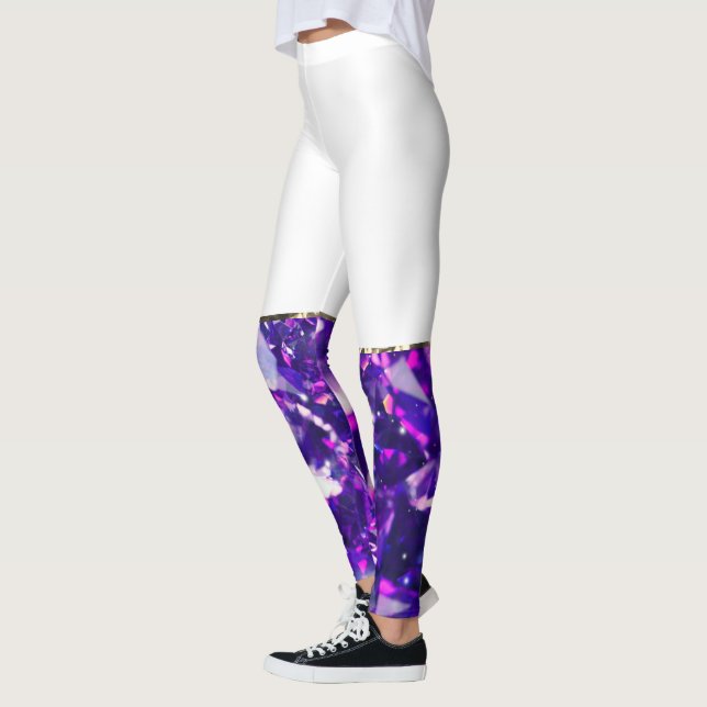 Leggings de diamante roxo (Esquerda)
