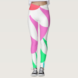 Leggings de Dimensionamento Branco Personalizado