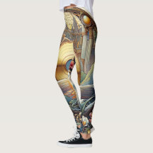 Leggings de disco Dourado